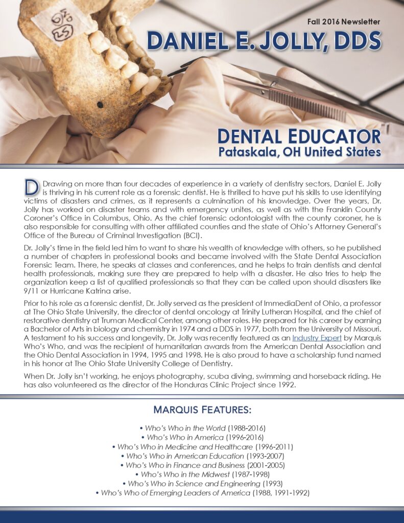 Daniel Jolly Newsletter
