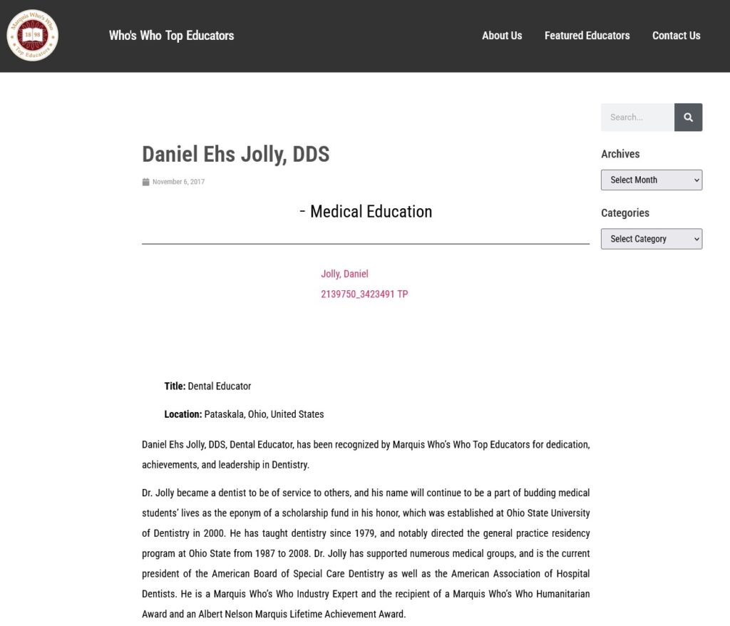Daniel Jolly Top Educators