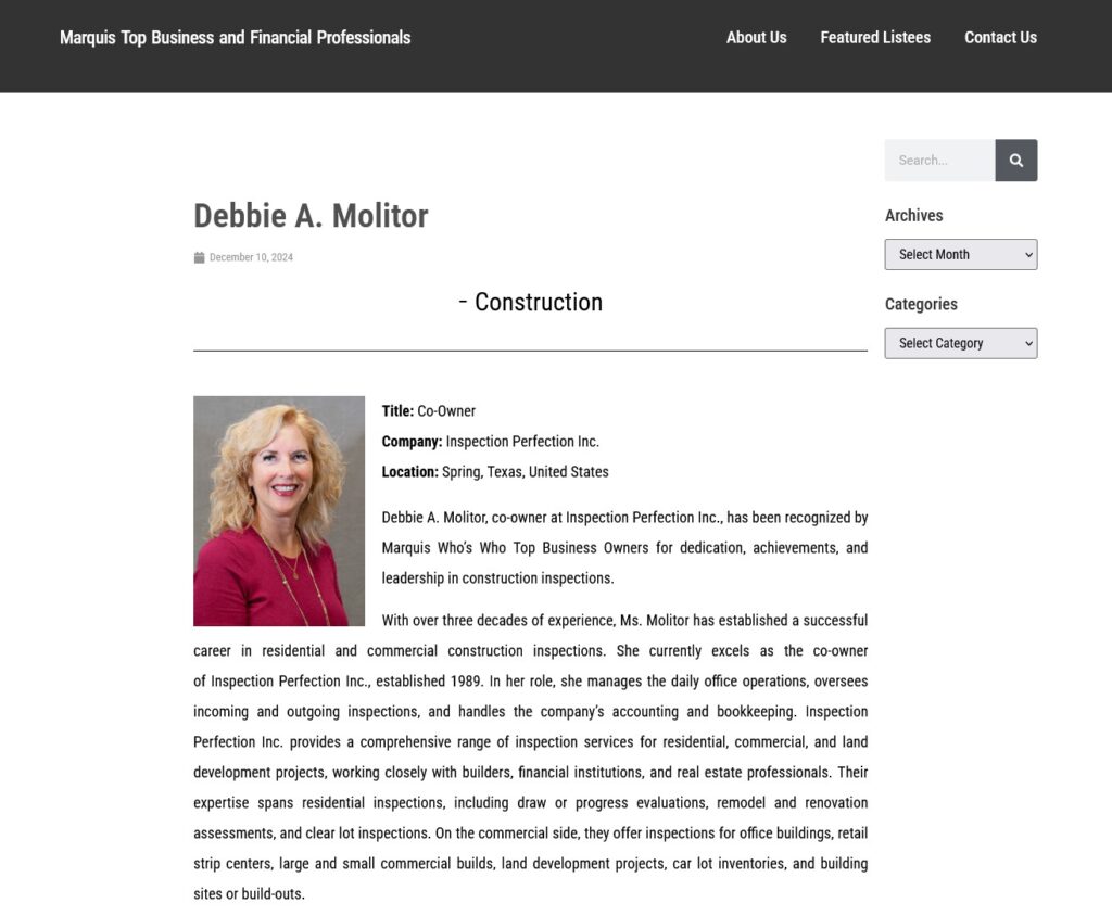 Debbie Molitor Top Business