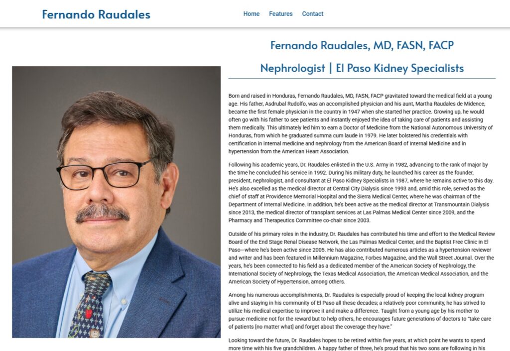 Fernando Raudales Website