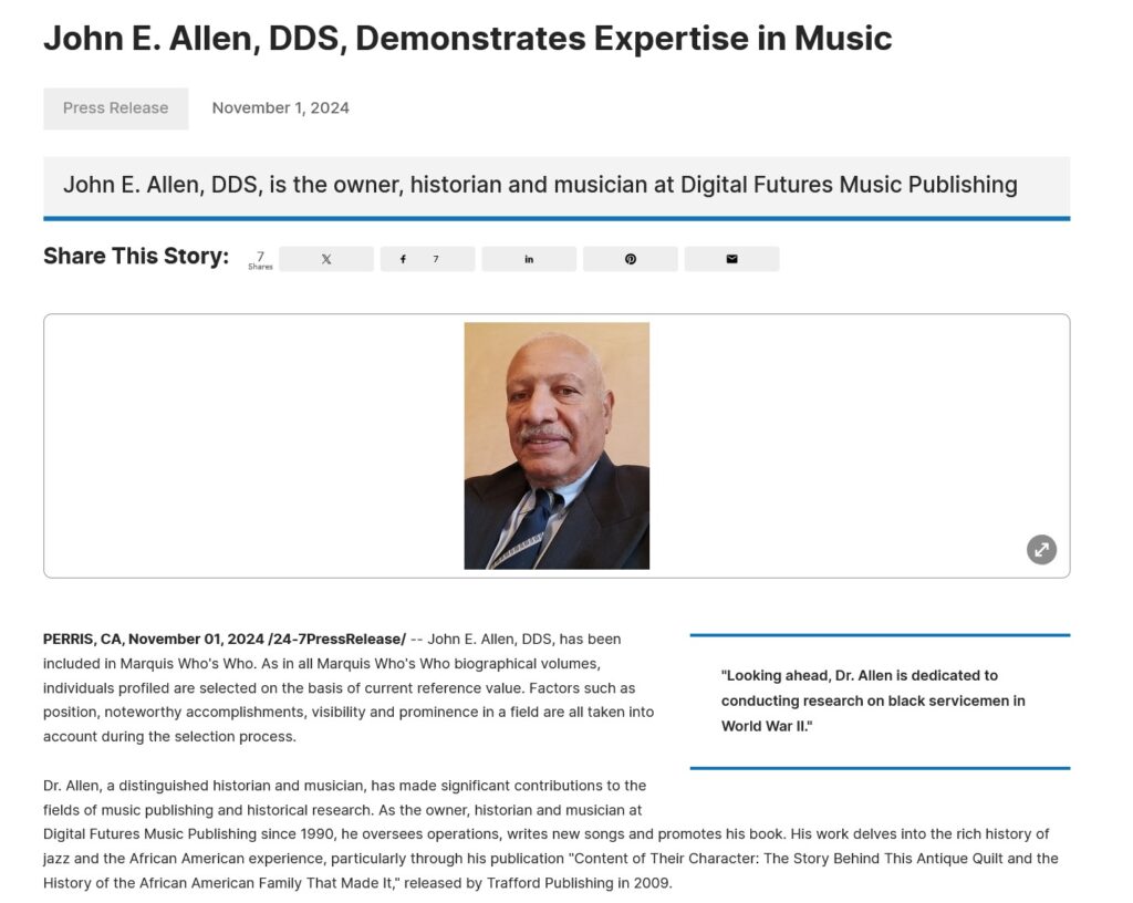 John Allen Press Release