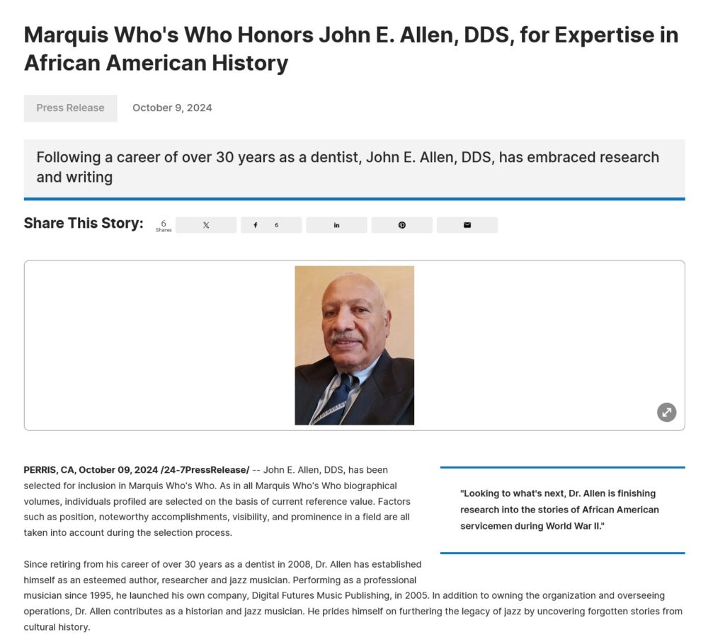 John Allen Legacy Press Release