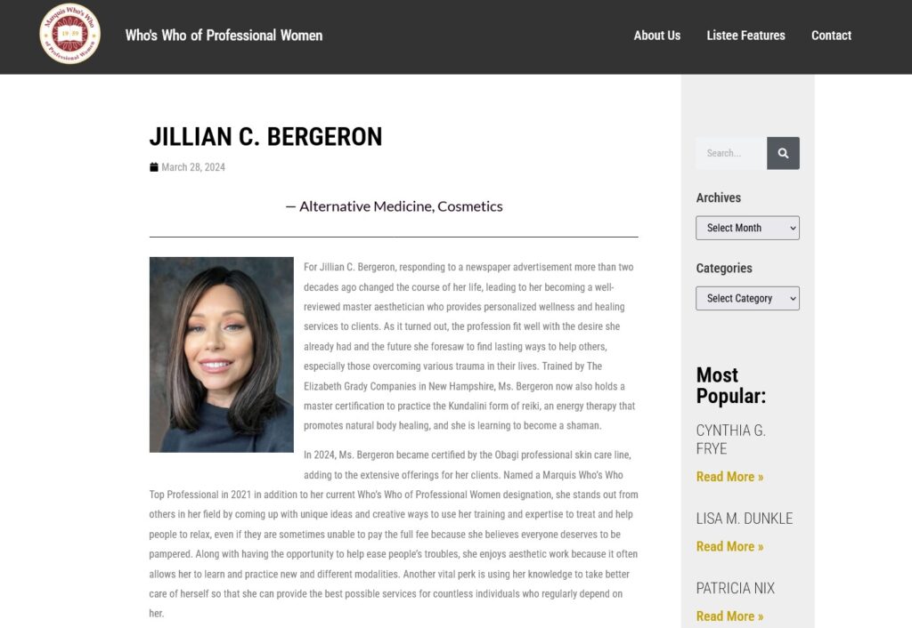 Jillian Bergeron Professional Women