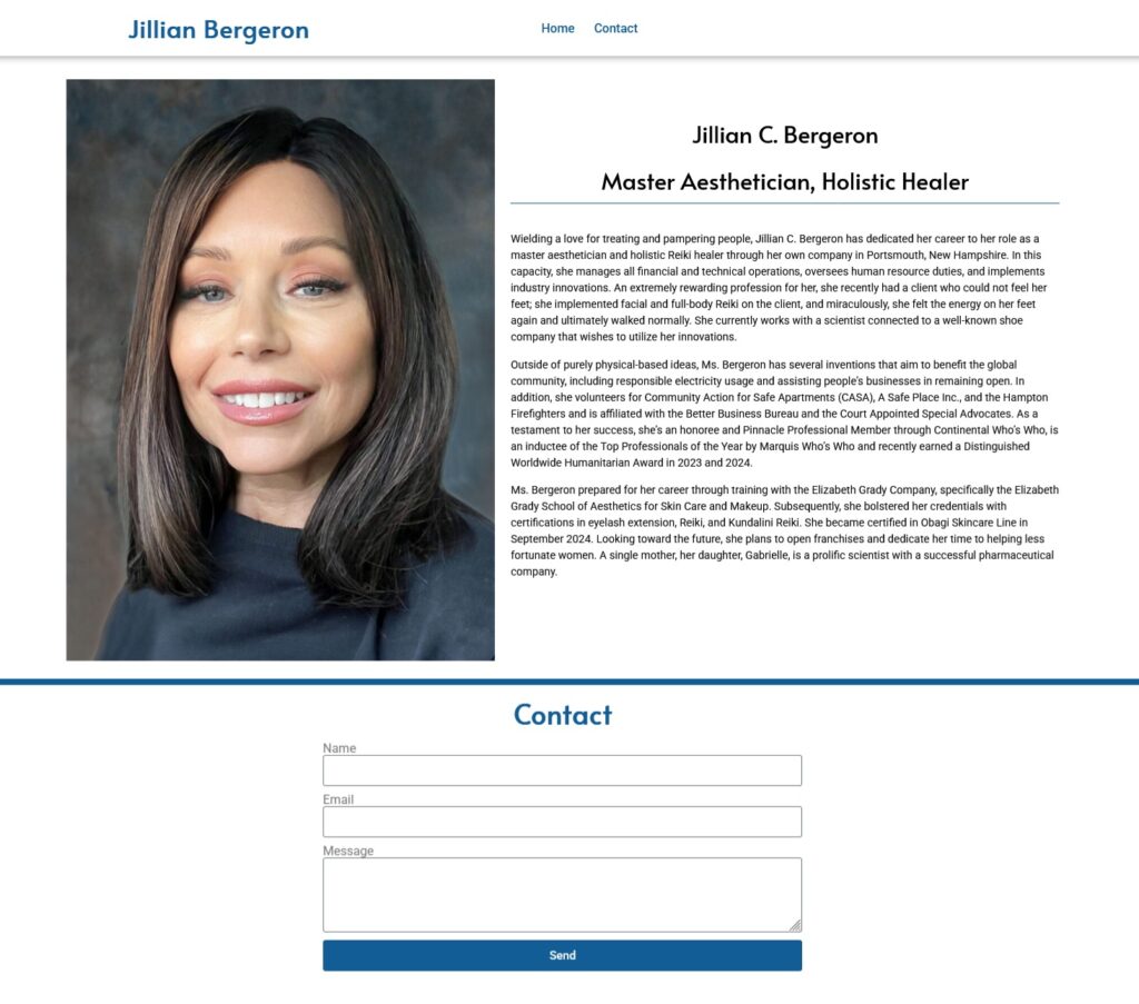 Jillian Bergeron Website