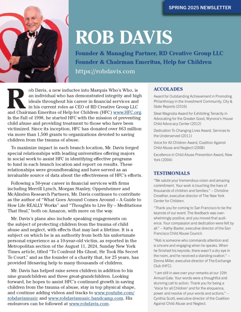 Robin Davis Newsletter