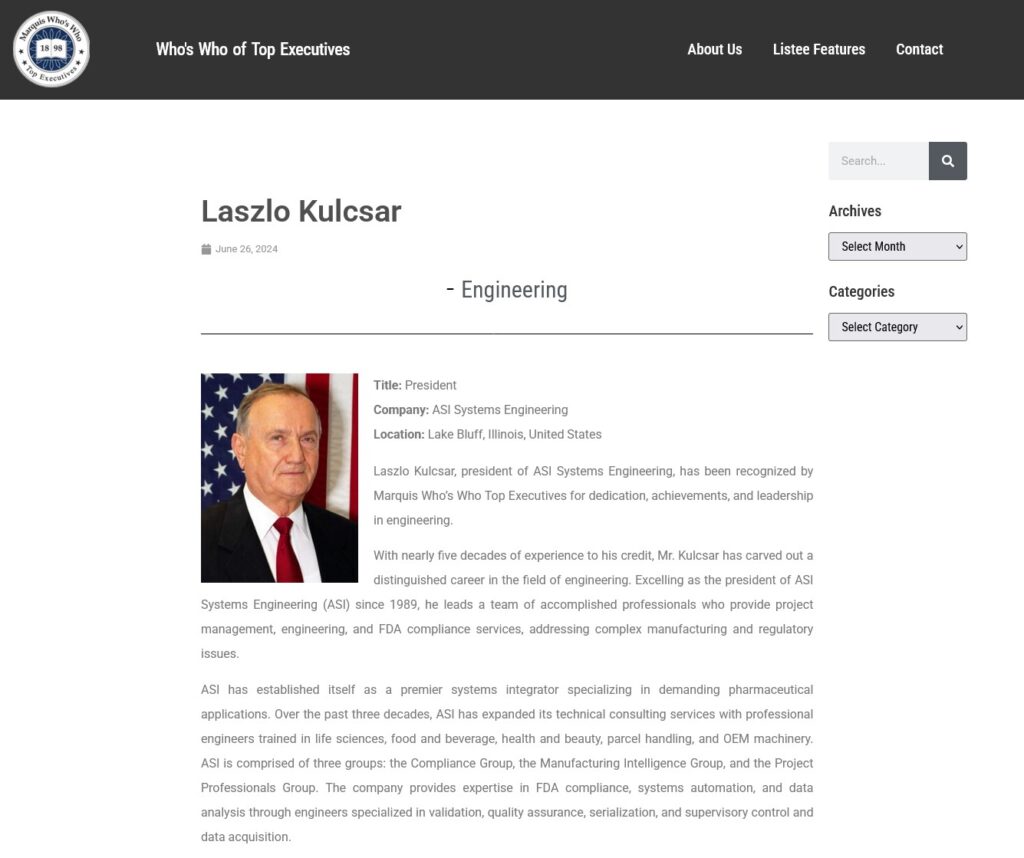 Laszlo Kulcsar Top Executives