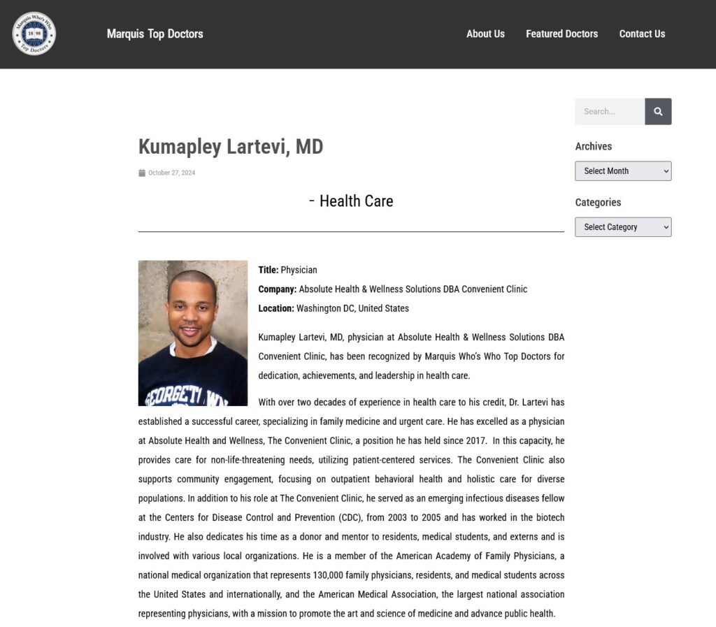Kumapley Lartevi Top Doctors
