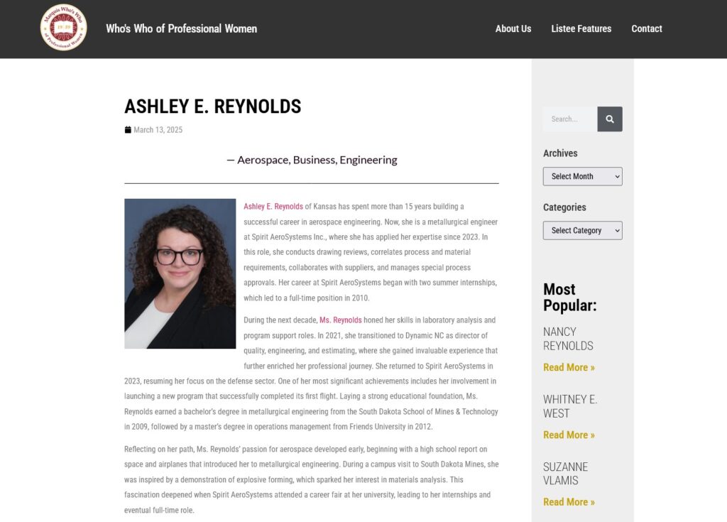 Ashley Reynolds Professional Women