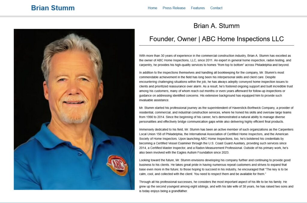 Brian Stumm Website