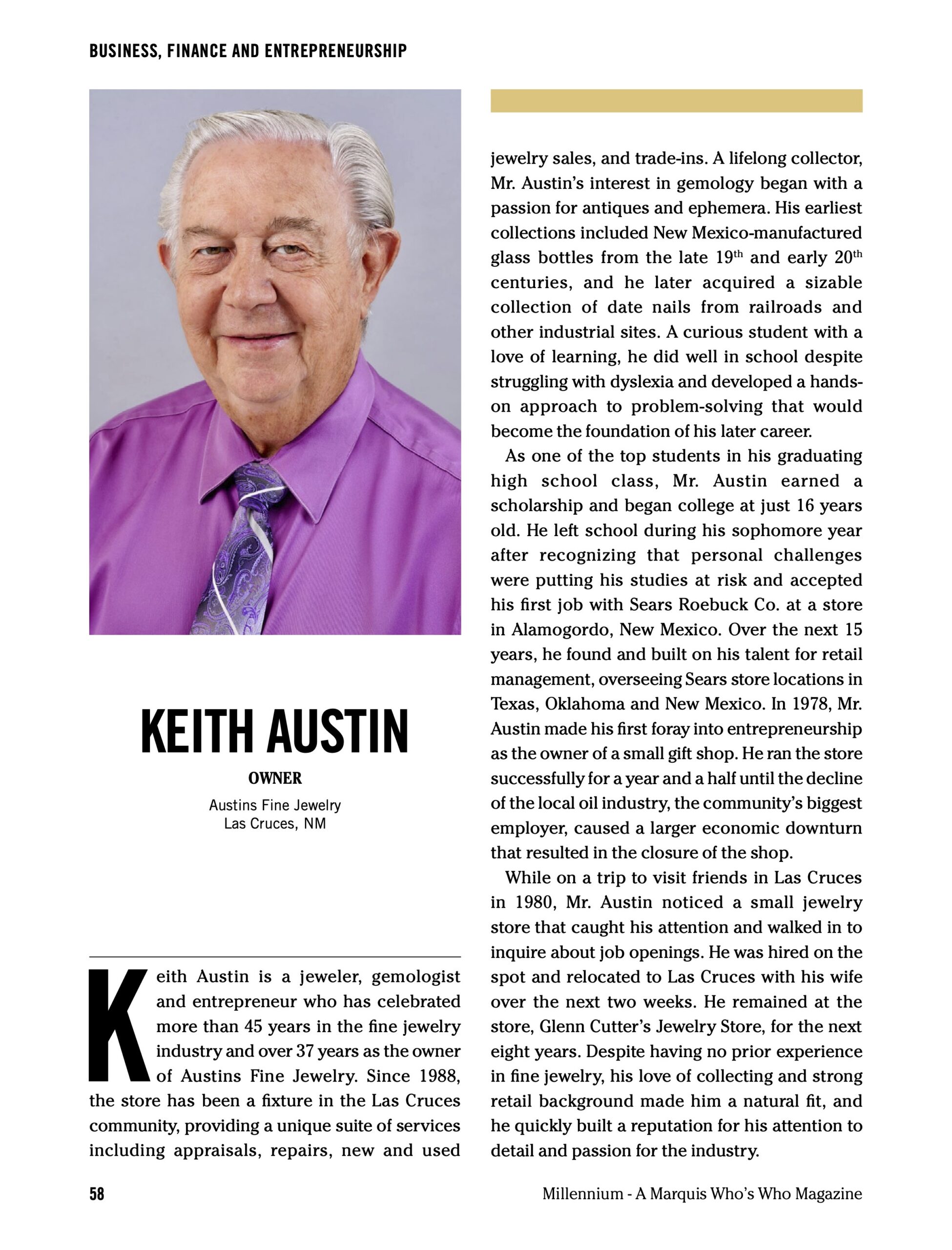 Keith Austin - Marquis Who's Who Spotlight